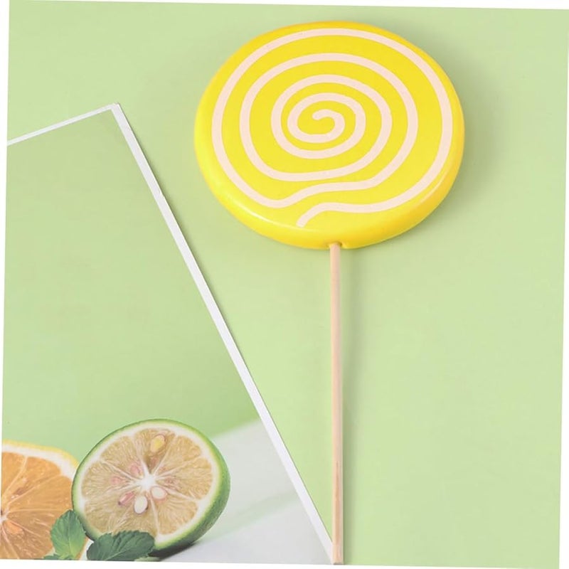 Cabilock 4pcs Large Realistic Lollipop Photo Props For Party Decor Cosplay Photography Red Green Blue Yellow - Image 5